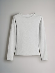 The Set Light Grey/Light Pink/Slate Grey/Cream/Mauve Pink 5 Pack Long Sleeve Crew Neck T-Shirts - Image 7 of 13