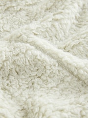 Sage Green Borg Half Zip Jacket - Image 8 of 8
