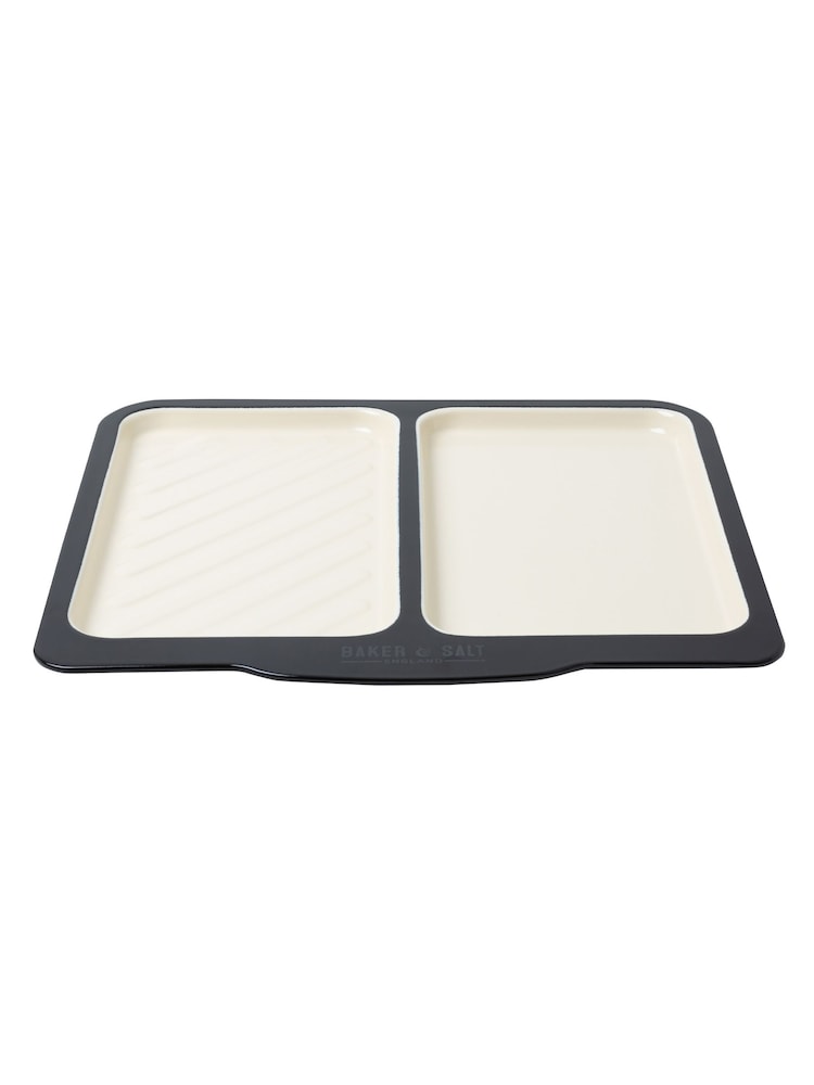 Wham Black 1 x Baker and Salt Two Tone Enamel Dual Oven Tray - Image 6 of 6
