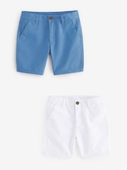 White/Blue Chino Shorts 2 Pack (3-16yrs) - Image 1 of 5