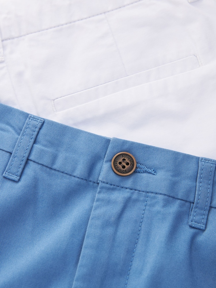 White/Blue Chino Shorts 2 Pack (3-16yrs) - Image 5 of 5