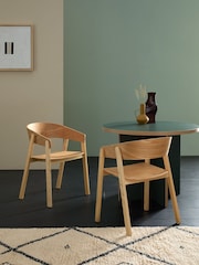 MADE.COM Set of 2 Natural Oak Aster Dining Chairs - Image 1 of 6