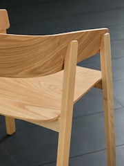 MADE.COM Set of 2 Natural Oak Aster Dining Chairs - Image 3 of 6