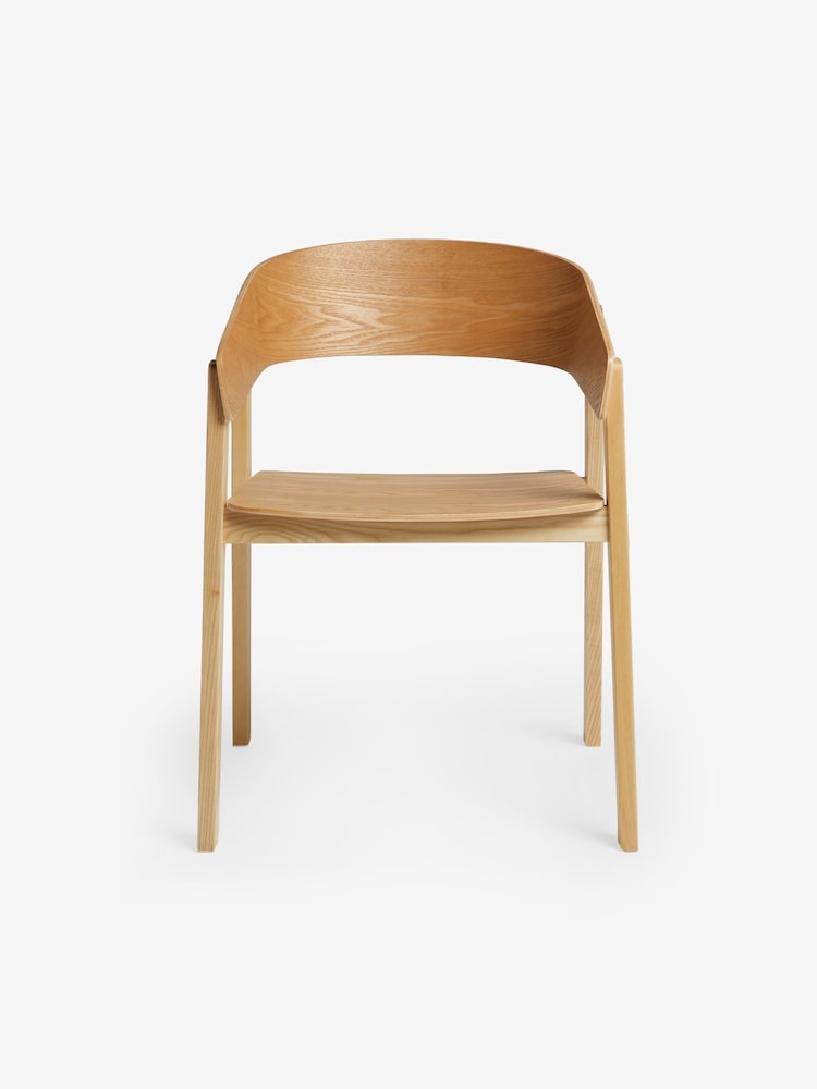 MADE.COM Set of 2 Natural Oak Aster Dining Chairs - Image 6 of 6