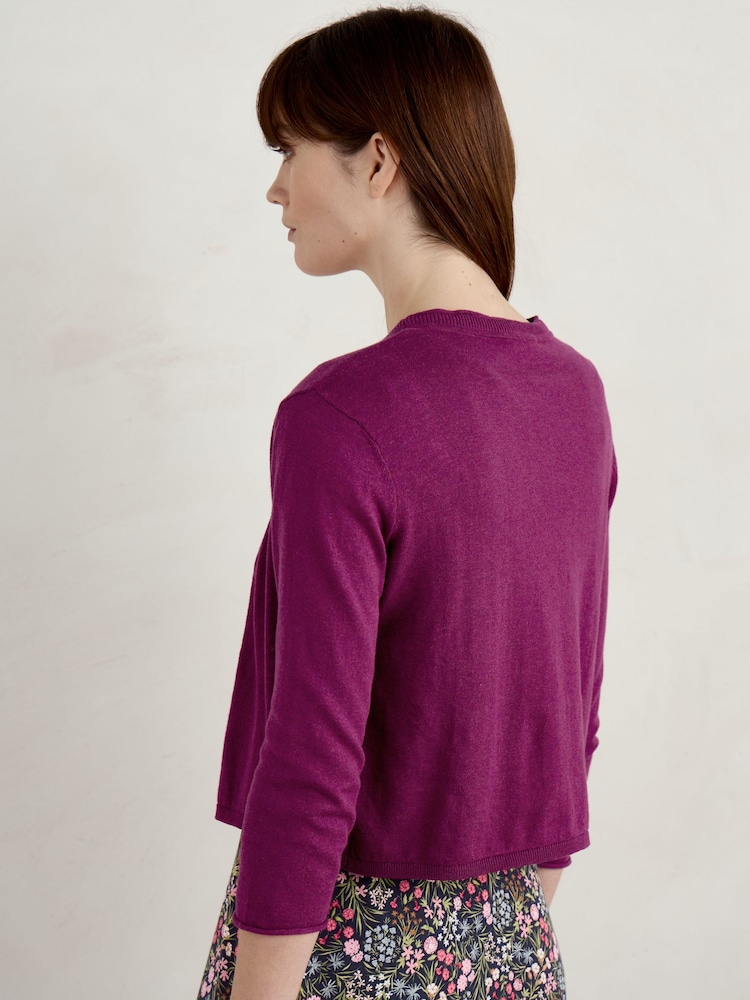 Seasalt Cornwall Purple Vanessa Cardigan - Image 2 of 5 Seasalt Cornwall Purple Vanessa Cardigan - Image 2 of 5