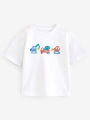 White Diggers Transport Short Sleeve T-Shirt (3mths-7yrs) - Image 1 of 3