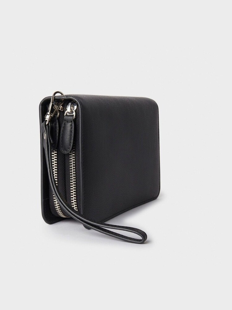 Osprey London The Double Zip Leather Black Travel Document Holder - Image 3 of 4