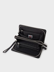 Osprey London The Double Zip Leather Black Travel Document Holder - Image 4 of 4