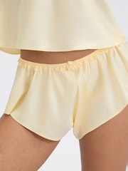 Boux Avenue Yellow Carly Halter Satin Short Pyjamas Set - Image 6 of 6