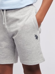 U.S. Polo Assn. Grey Boys 100% Cotton Double Horsemen Sweat Shorts - Image 2 of 7