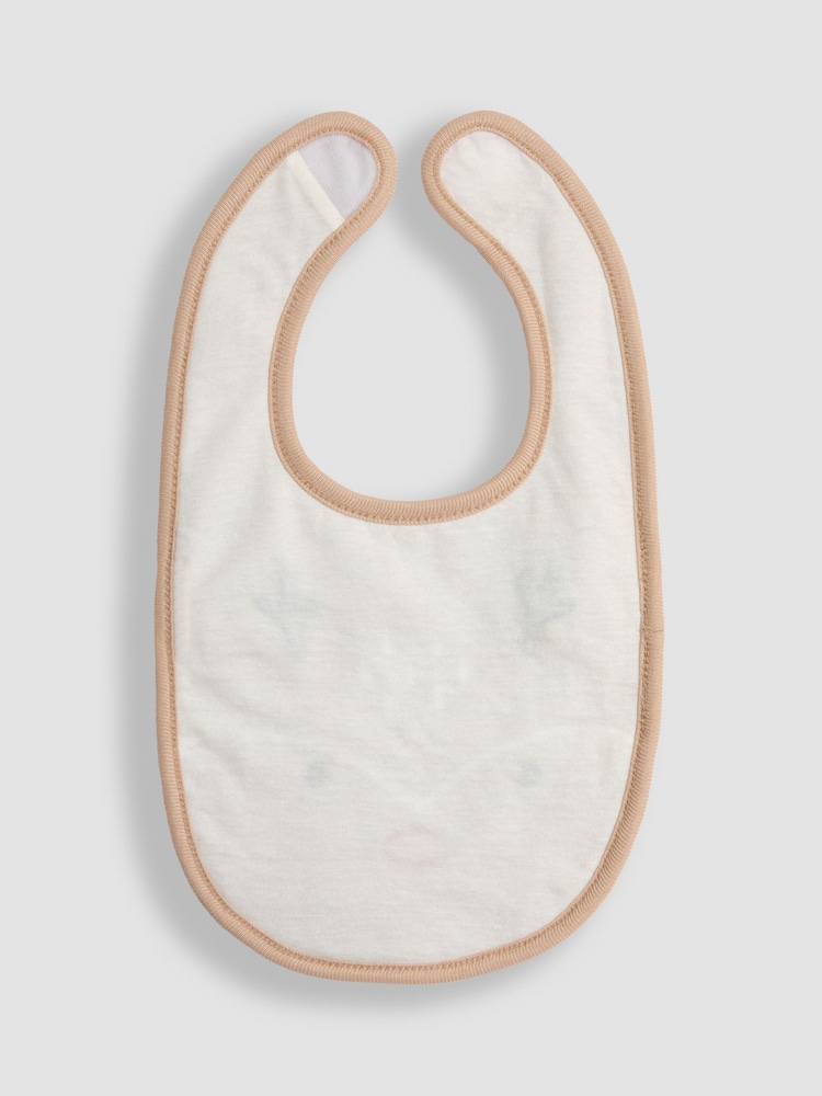 JoJo Maman Bébé Brown Reindeer Bib - Image 2 of 3