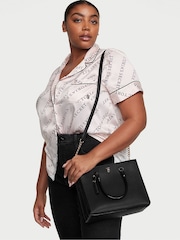Victoria's Secret Black Pebble Satchel Bag - Image 1 of 4