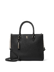 Victoria's Secret Black Pebble Satchel Bag - Image 2 of 4