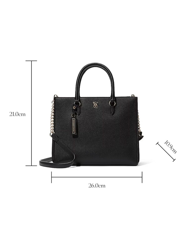 Victoria's Secret Black Pebble Satchel Bag - Image 4 of 4