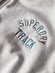 Superdry Grey Boyfriend College Logo Zip Hoodie - Image 6 of 6