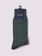 Duchamp Green Mens Dotted Socks - Image 2 of 3