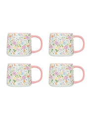 Cath Kidston Pink Feels Like Home Billie Mug Set Of 4 - Image 1 of 2