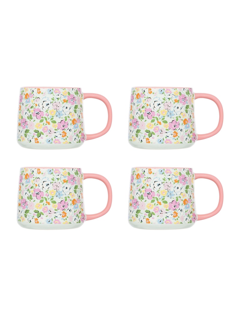 Cath Kidston Pink Feels Like Home Billie Mug Set Of 4 - Image 1 of 2 Cath Kidston Pink Feels Like Home Billie Mug Set Of 4 - Image 1 of 2