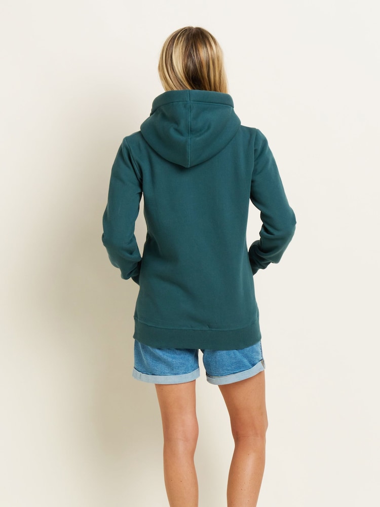 Brakeburn Blue Retro Stripe Zip Thru Hoodie - Image 2 of 5