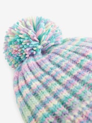 Blue/Green Ombre Pom Beanie Hat (3-16yrs) - Image 2 of 3