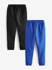 Black/Cobalt Blue Slim Fit Joggers 2 Pack (3-16yrs) - Image 1 of 6