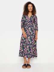 M&Co Blue Floral Buckle Dress - Image 2 of 5