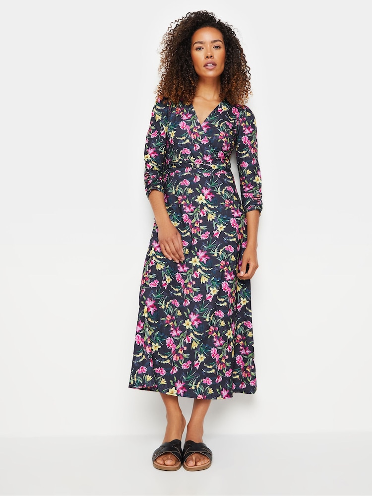 M&Co Blue Floral Buckle Dress - Image 2 of 5