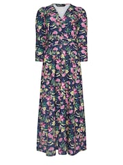 M&Co Blue Floral Buckle Dress - Image 5 of 5
