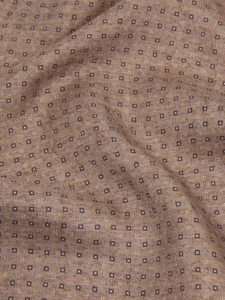 Reiss Oatmeal Marasusa Reversible Silk Pocket Square - Image 5 of 5