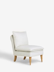 Laura Ashley Henley Stripe Duck Egg Blue Nordan Armless Accent Chair - Image 6 of 9