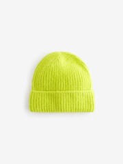 V barvi limete - Chunky Rib čepica klobuki in kape; pokrivala (1-16let) - Slika 2 iz 3