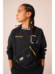Black Subscribe Bag Crew Sweat and Joggers Set (3-16yrs) - Image 1 of 6