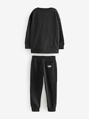 Black Subscribe Bag Crew Sweat and Joggers Set (3-16yrs) - Image 4 of 6