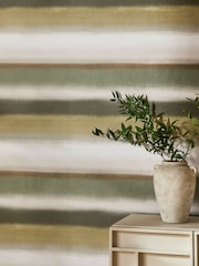 Green Equinox Stripe Greens A4 Wallpaper Sample - Image 2 of 5