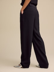 Black Textured Straight Tux Trousers - Image 3 of 7