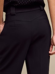 Black Textured Straight Tux Trousers - Image 5 of 7