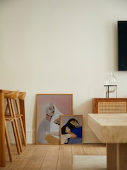 Paper Collective White Sisters I Framed Wall Art Print in Natural Oak Frame - Image 3 of 3