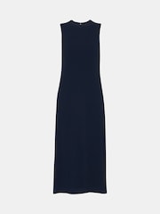 Whistles Blue Erin Texture Midi Dress - Image 5 of 5
