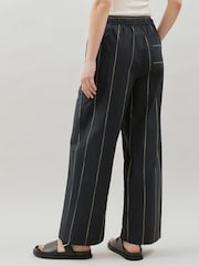 Albaray 100% Cotton Stripe Black Trousers - Image 2 of 6