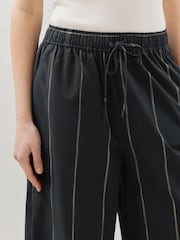 Albaray 100% Cotton Stripe Black Trousers - Image 3 of 6
