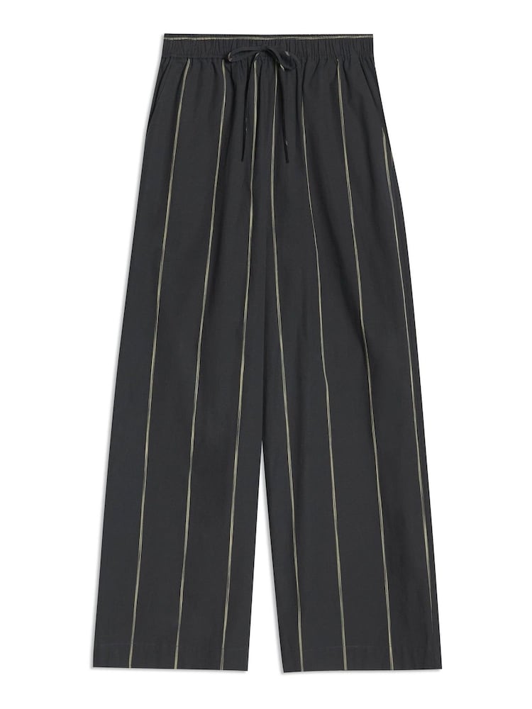 Albaray 100% Cotton Stripe Black Trousers - Image 6 of 6