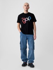 Gap Black 1969 Logo Short Sleeve Crew Neck T-Shirt - Image 3 of 5