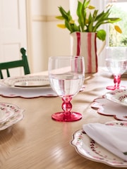 Nina Campbell Set of 4 Pink Goblet Wine Glasses - Image 3 of 4