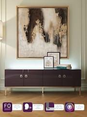 Frank Olsen Plum Black Lyra Four Door SMART TV Cabinet - Image 2 of 11