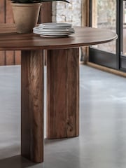 Gallery Home Natural Eddleston Round Dining Table - Image 3 of 6