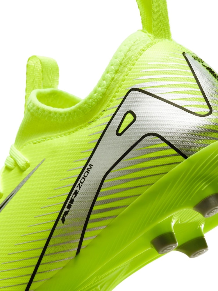 Nike Yellow Kids Mercurial Zoom Vapor 16 Academy Multi Ground Football Boots - Image 9 of 9