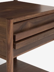 Jasper Conran London Brown 1 Drawer Belgrave Walnut 2 Drawer Bedside - Image 8 of 9
