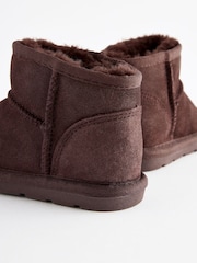 Brown Mini Suede Pull On Ankle Boots - Image 5 of 5