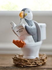 Black/White Puffin Bathroom Ornament - Image 2 of 6