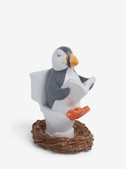 Black/White Puffin Bathroom Ornament - Image 3 of 6